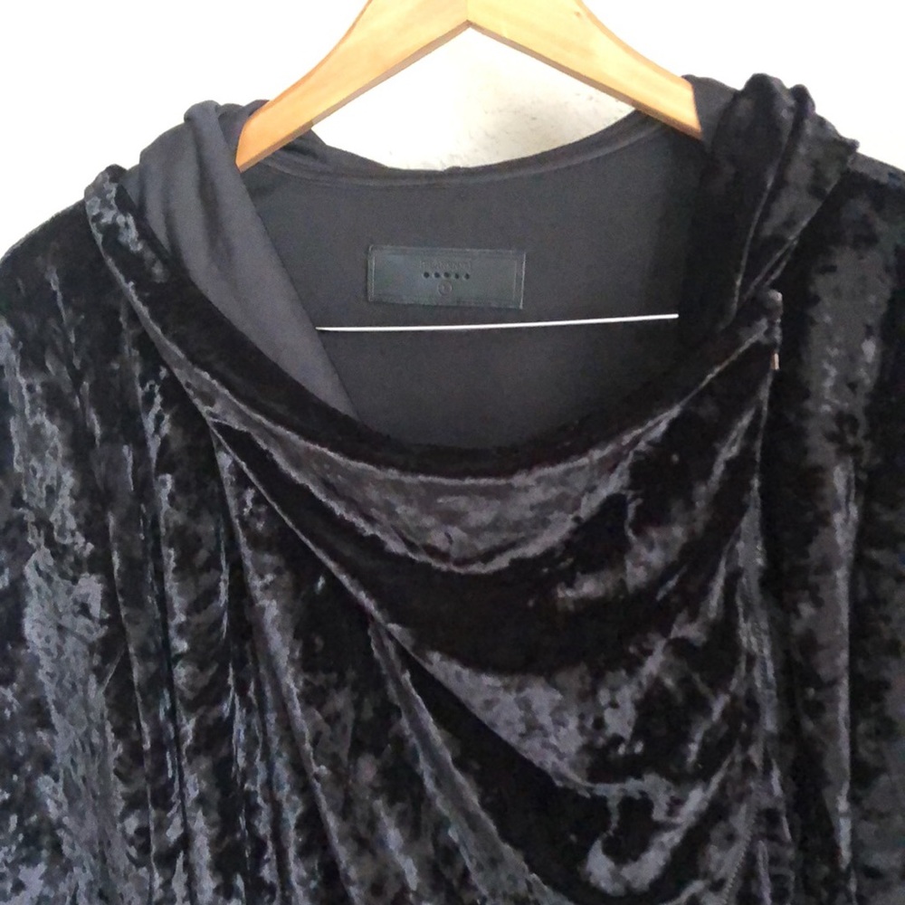 BLANKNyC Black Crushed Velvet Zip up Moto Jacket - Picture 6 of 15